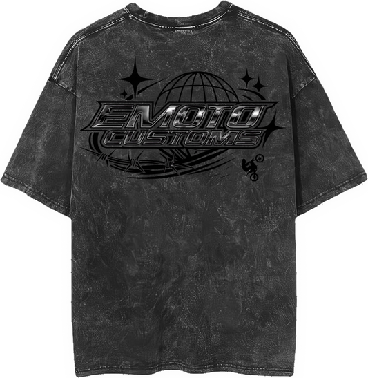 Bleached "EMOTOCUSTOMS" Tee Shirt (pre-order)