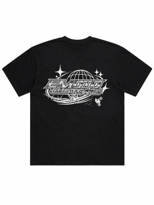 Black "EMOTOCUSTOMS" Tee Shirt