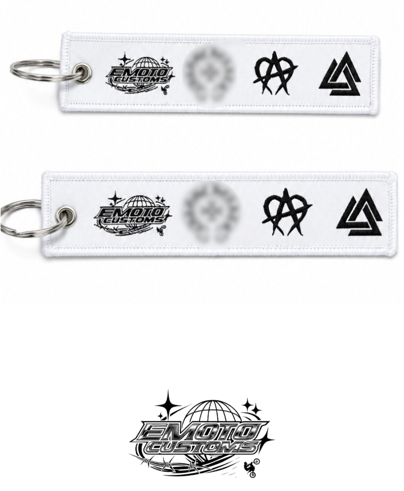 Emotocustom keychain white